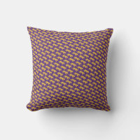 Cojín decorativo de impresión de tigre morado y do