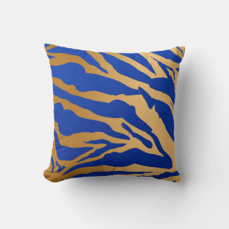 Cojín decorativo de impresión de tigres azules y d