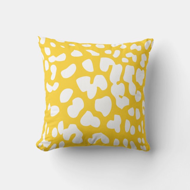 Cojín decorativo de impresión Freesia y Leopardo B (Anverso)