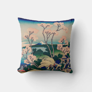 COJÍN DECORATIVO DE IMPRESIÓN JAPONESA DE HOKUSAI
