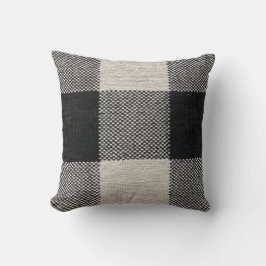 Cojín decorativo de impresión negro y blanco