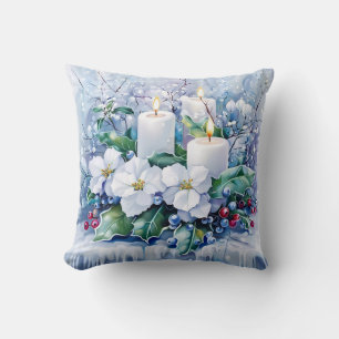Cojín decorativo de invierno azul