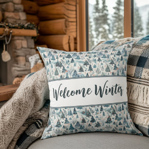 Cojín decorativo de invierno de bienvenida