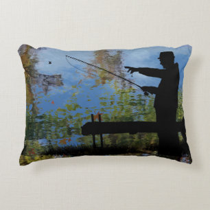 Cojín decorativo de Jubilación de la Pesca de Homb