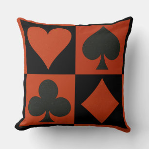 Cojín decorativo de juego de tarjetas clásicas