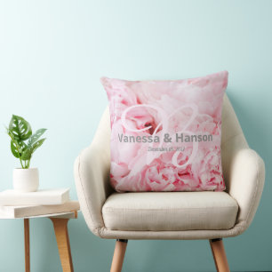 Cojín decorativo de Keepsake de los peones rosados