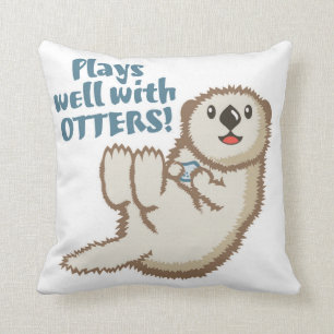 Cojín decorativo de la abrazo de la nutria