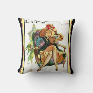 Cojín decorativo de la aleta del art déco de la