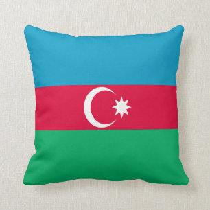 Cojín decorativo de la bandera de Azerbaijan