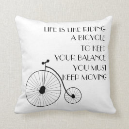 Cojín decorativo de la bici del vintage