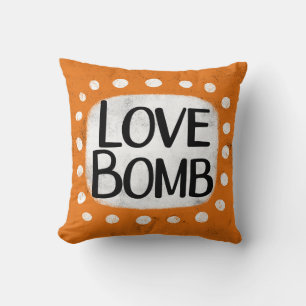 Cojín decorativo de la bomba de amor
