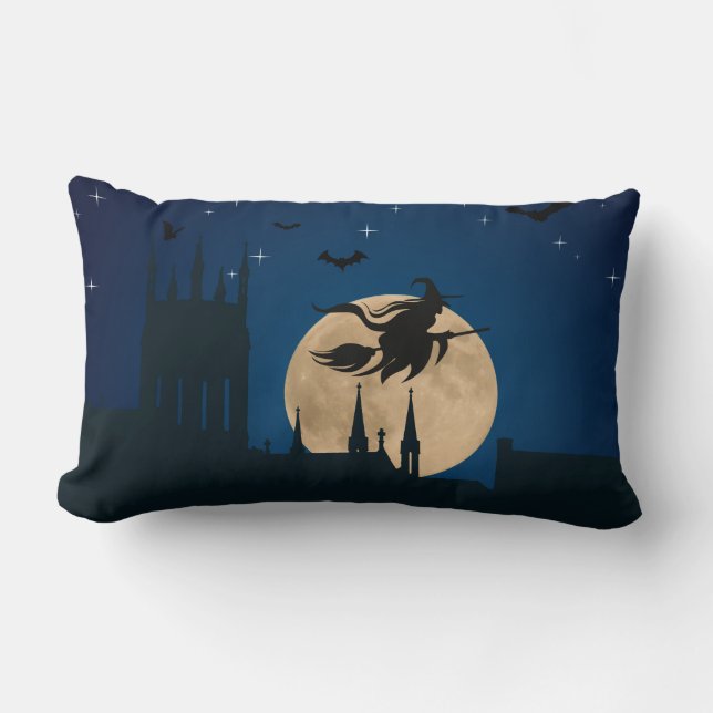 Cojín decorativo de la bruja de la noche (Anverso)