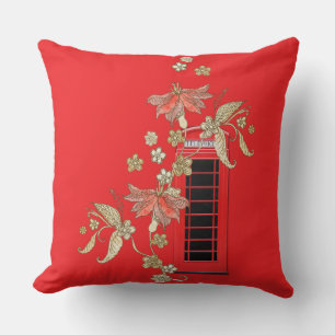 Cojín decorativo de la caja roja de Londres