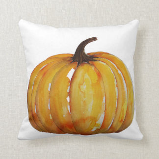 Cojín decorativo de la calabaza de la acuarela