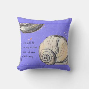 Cojín decorativo de la Canción de Ocean concha