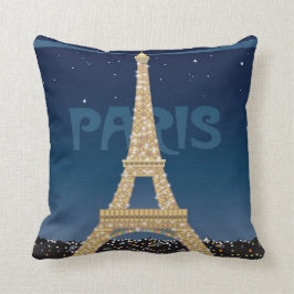 Cojín decorativo de la chispa de la torre Eiffel
