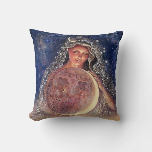 Cojín decorativo de la diosa de la luna (Anverso)