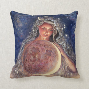 Cojín decorativo de la diosa de la luna
