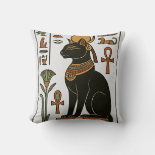 Cojín decorativo de la diosa egipcia de Bastet