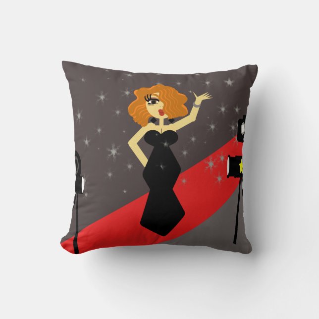 Cojín decorativo de la diva del estallido de (Anverso)