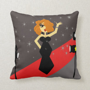 Cojín decorativo de la diva del estallido de