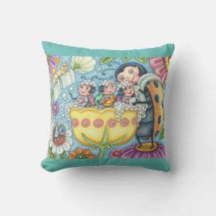 Cojín decorativo de la FAMILIA Ladybug Bubblebath 
