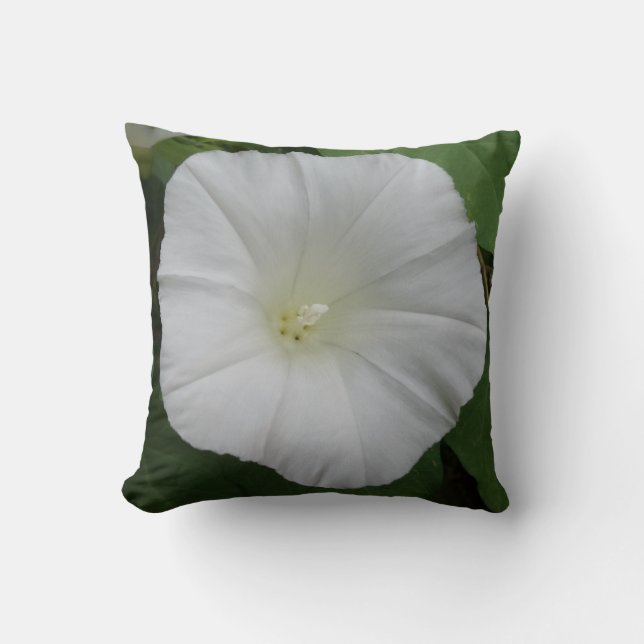 Cojín decorativo de la flor blanca (Anverso)