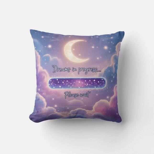 Cojín decorativo de la Luna y las Estrellas (Anverso)
