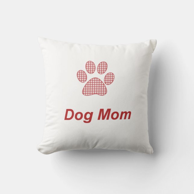 Cojín decorativo de la mamá del perro (Anverso)