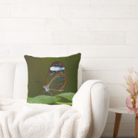 Cojín decorativo de la mariposa de Glasswing