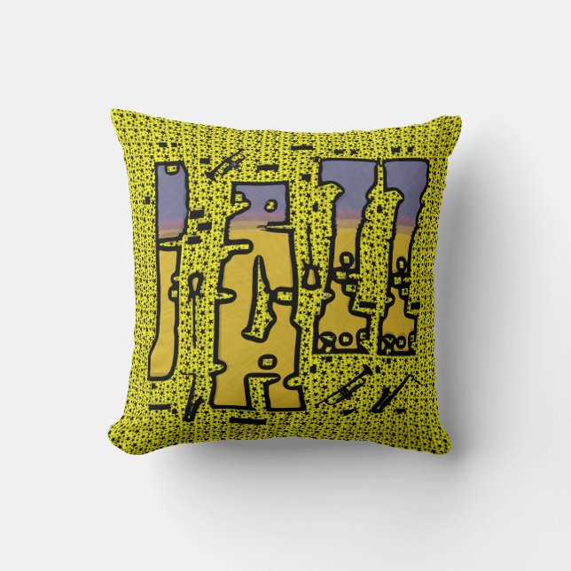 Cojín decorativo de la música de jazz (Anverso)