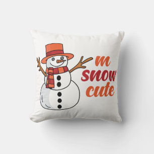 Cojín decorativo de la nieve recortada