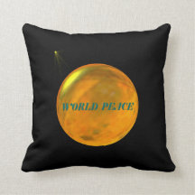 Cojín decorativo de la paz de mundo