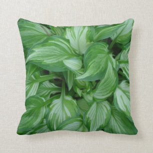 Cojín decorativo de la planta verde de arte fotogr