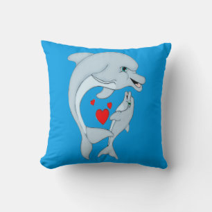 Cojín decorativo de la Plaza de Amor para Delfines