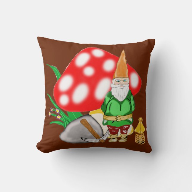 Cojín decorativo de la plaza Gnome Fantasy (Anverso)