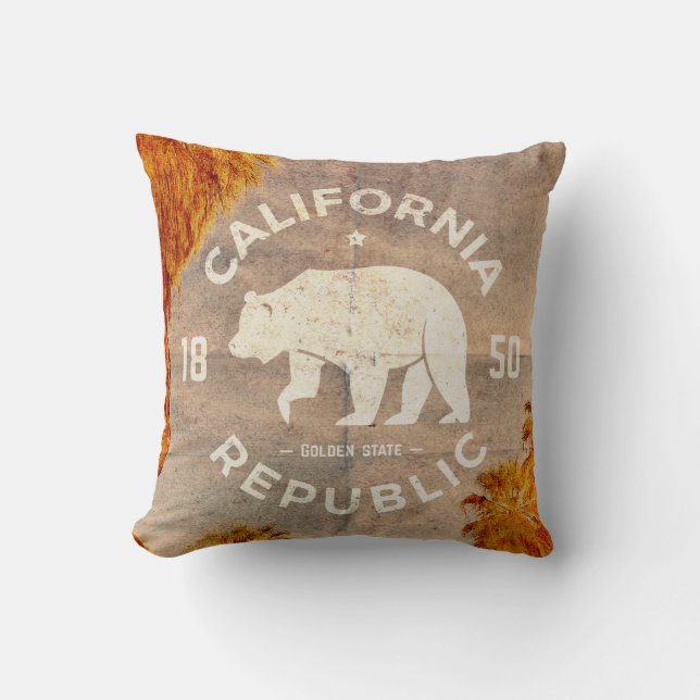 Cojín decorativo de la República de California (Anverso)