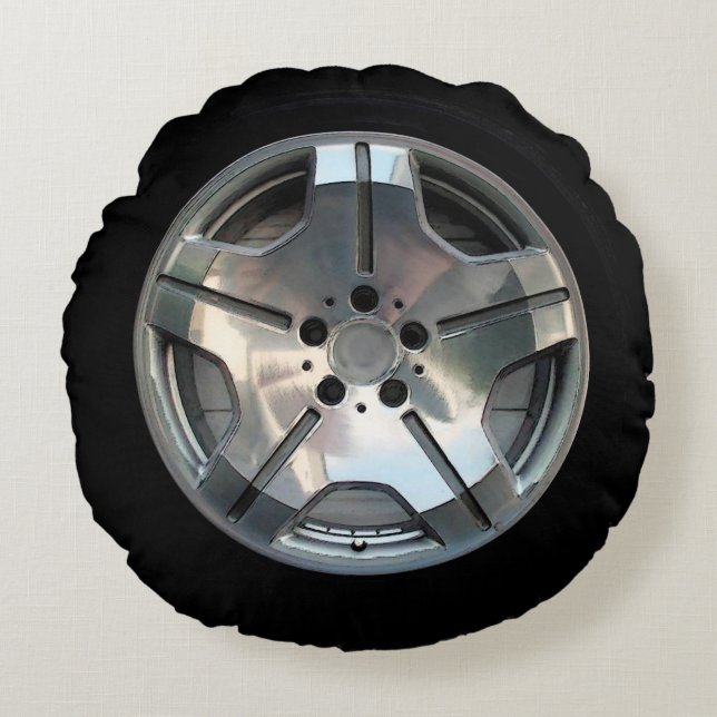Cojín decorativo de la rueda de coche (Anverso)
