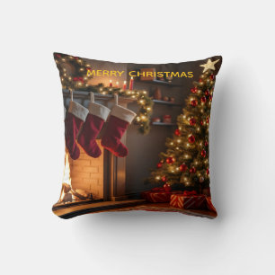 Cojín decorativo de la sala de Navidad de Merry
