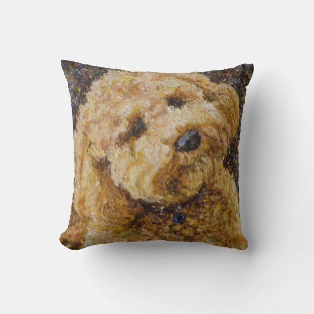 Cojín decorativo de Labradoodle (Anverso)