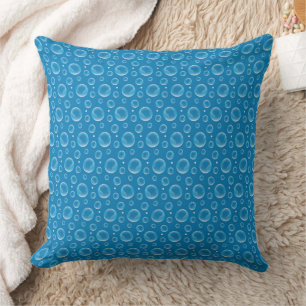 Cojín decorativo de las burbujas azules