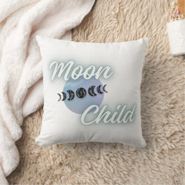 Cojín decorativo de las fases del boho de la luna