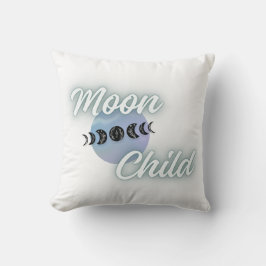 Cojín decorativo de las fases del boho de la luna