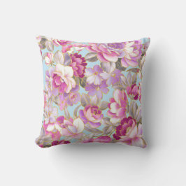 Cojín decorativo de las flores moradas