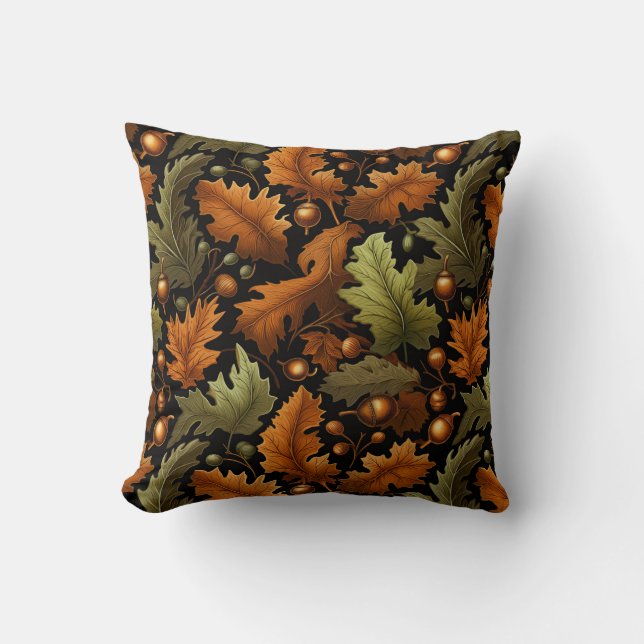 Cojín decorativo de las hojas de otoño (Anverso)