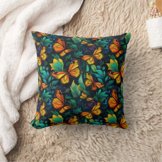 Cojín decorativo de las mariposas monarcas