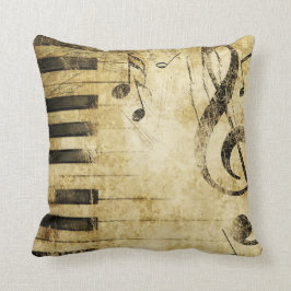 Cojín decorativo de las notas musicales del