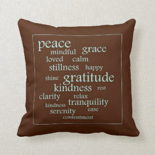 Cojín decorativo de las palabras de la serenidad y