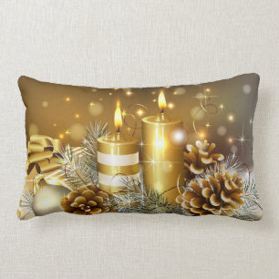 Cojín decorativo de las velas del navidad