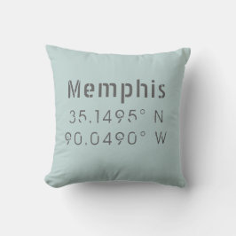 Cojín decorativo de latitud de longitud Memphis